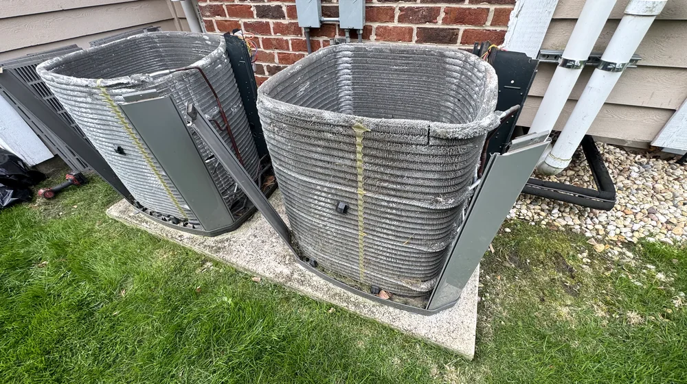 New outdoor condenser installation